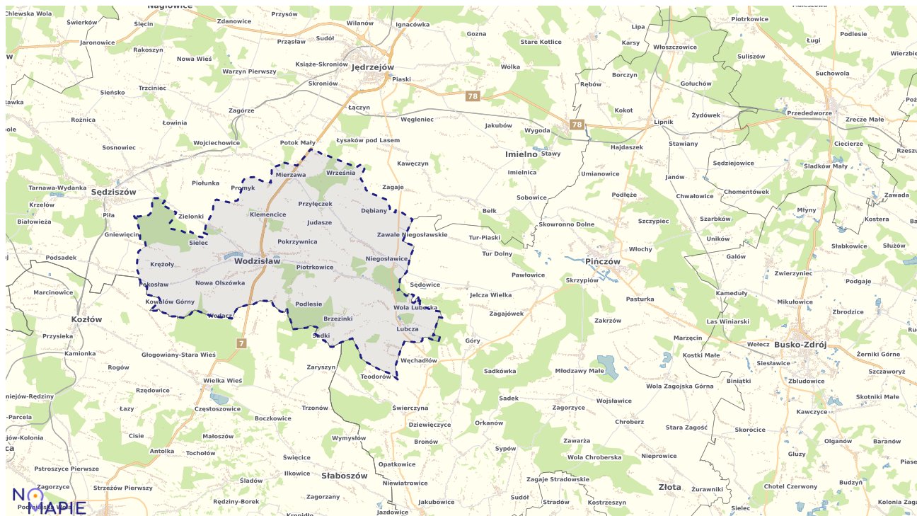 Mapa obszarów ochrony przyrody Wodzisławia